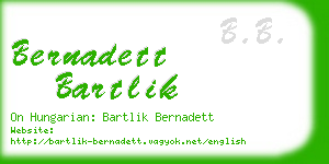 bernadett bartlik business card